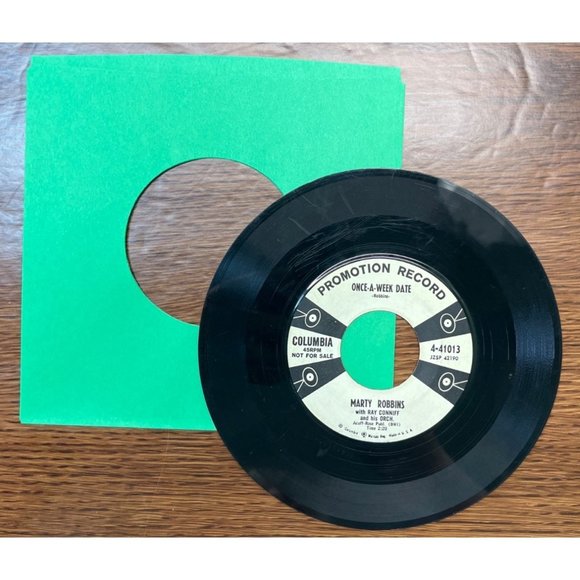 Marty Robbins The Story of My Life / Once A Week Date 45 Rockabilly Promo - Picture 4 of 4